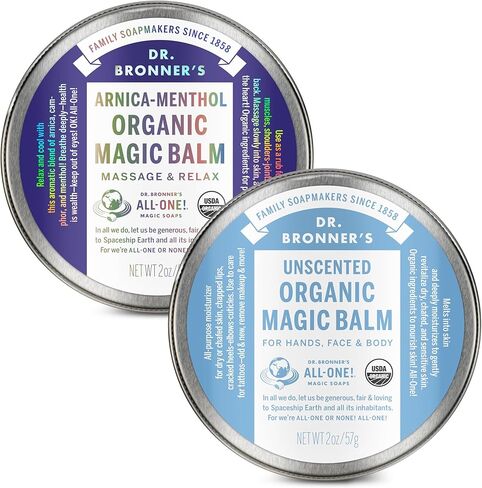 Dr. Bronner's - Organic Magic Balm (Arnica-Menthol, 2 Ounce) - Made with Organic Beeswax and Organic Hemp Oil, Relieves and Relaxes Sore Muscles and Achy Joints, Moisturizes and Soothes Dry Skin in Saudi Arabia