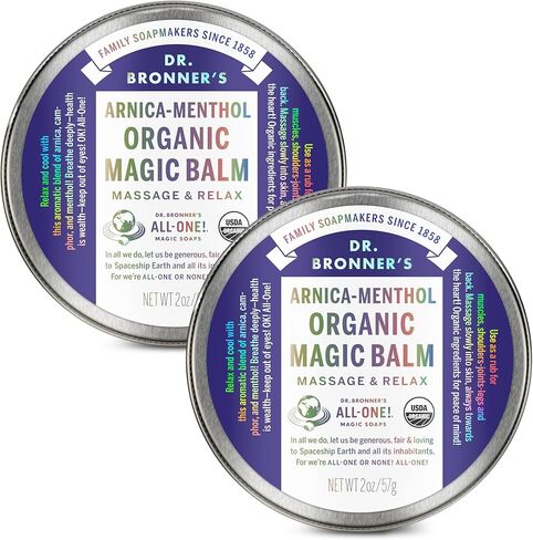Dr. Bronner's - Organic Magic Balm (Arnica-Menthol, 2 Ounce) - Made with Organic Beeswax and Organic Hemp Oil, Relieves and Relaxes Sore Muscles and Achy Joints, Moisturizes and Soothes Dry Skin in Saudi Arabia