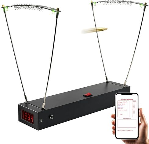 RQG Upgrade WiFi Chronograph, Precision Ballistic Chronograph for Rifle Shooting, Hunting Slingshot, Airsoft, Archery Bow, Paintball Acceleration Velocity Speed Chronograph, MPS/FPS & Joules Readings in Kuwait