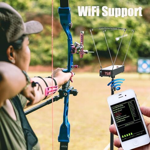 RQG Upgrade WiFi Chronograph, Precision Ballistic Chronograph for Rifle Shooting, Hunting Slingshot, Airsoft, Archery Bow, Paintball Acceleration Velocity Speed Chronograph, MPS/FPS & Joules Readings in Kuwait