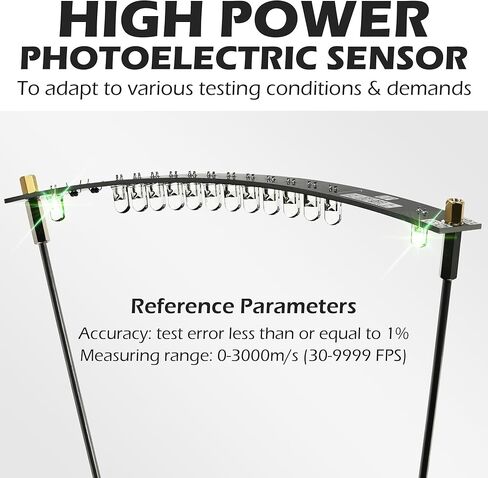RQG Upgrade WiFi Chronograph, Precision Ballistic Chronograph for Rifle Shooting, Hunting Slingshot, Airsoft, Archery Bow, Paintball Acceleration Velocity Speed Chronograph, MPS/FPS & Joules Readings in Kuwait