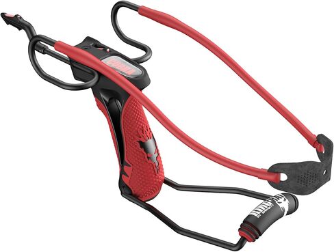 Barnett King Rat Slingshots, Cobra Slingshot with Stabilizer & Brace, Includes Magnum Power Bands, Practice Ammo, & Brushed Leather Pouch,Red/Black in Saudi Arabia