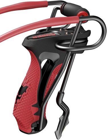 Barnett King Rat Slingshots, Cobra Slingshot with Stabilizer & Brace, Includes Magnum Power Bands, Practice Ammo, & Brushed Leather Pouch,Red/Black in Saudi Arabia