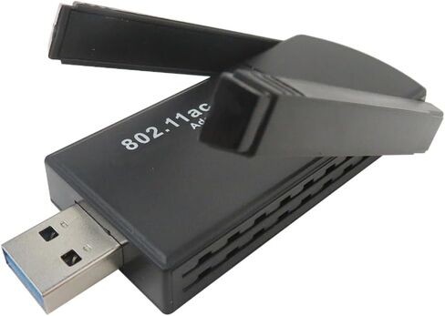 محول USB لاسلكي للكمبيوتر الشخصي - محول واي فاي مزدوج 1300 ميجابت في الثانية 5Dbi 5G/2.4G لأجهزة الكمبيوتر المكتبية والكمبيوتر المحمول Windows11/10/8/7/Vista/XP/Linux، محول لاسلكي لمحول شبكة الكمبيوتر المكتبي in Kuwait
