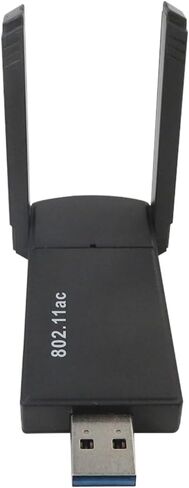 محول USB لاسلكي للكمبيوتر الشخصي - محول واي فاي مزدوج 1300 ميجابت في الثانية 5Dbi 5G/2.4G لأجهزة الكمبيوتر المكتبية والكمبيوتر المحمول Windows11/10/8/7/Vista/XP/Linux، محول لاسلكي لمحول شبكة الكمبيوتر المكتبي in Kuwait