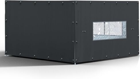 غطاء حاوية بيت الكلب في الهواء الطلق، غطاء جانبي بيت الكلب مناسب لبيوت الكلاب الخارجية مقاس 10 بوصات × 10 بوصات، ويتميز بحبال كروية مرنة متعددة وغطاء جانبي لبيت الكلاب الشتوي مع نافذة للمراقبة. in Kuwait