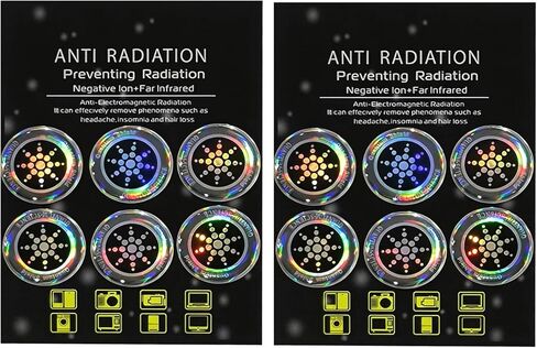 12 قطعة من مانع EMF للهاتف الخلوي، مانع الإشعاع، ملصقات EMF للهاتف الخلوي، هدية عملية لمحبي التكنولوجيا للهواتف الذكية/الأجهزة اللوحية/أجهزة الكمبيوتر المحمولة مانعات الأجهزة الإلكترونية (فضي) in Kuwait