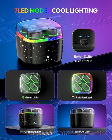 VOYEE Xbox Controller Battery Pack with 7-Color LED Lights, 4x4070mWh Rechargeable Battery, 4-Slot Fast Charger for Xbox Series X/S, Xbox One X/S/Elite, Over Current/Voltage/Short Circut in Saudi Arabia