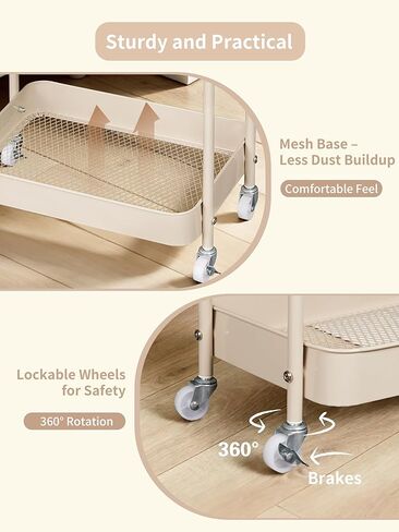 علبة حفاضات الأطفال من فورتيلا، عربة تخزين دوارة من 3 طبقات لأساسيات الطفل، عربة حفاضات مع فواصل قابلة للفصل، منظم تخزين وزجاجات الأطفال، خزانة ملابس لغرفة النوم وغرفة المعيشة (رمادي داكن) in Kuwait