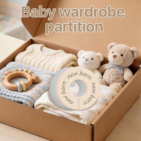 Baby Closet Dividers - 8 Pack Round Baby Clothes Dividers with Permanent Month Markers, No Fading Hanging Nursery Organizers for Baby Shower Gifts, Fits Most Standard Closet Rods in Saudi Arabia