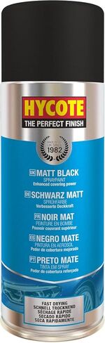 Matt Black Spray Paint 400ml X 6 (pack of 6) – Flat Non-Reflective Black Acrylic Finish – UV Resistant – Quick Drying – For Metal, Plastic, Automotive Parts in Saudi Arabia