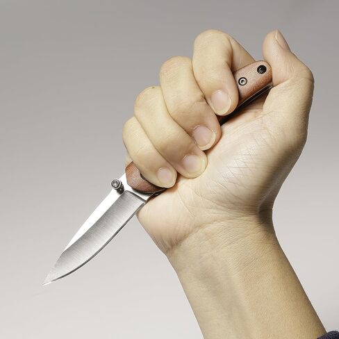 سكين جيب صغير، سكين قابل للطي بشفرة 2.4 بوصة، قفل بطانة، مقبض خشبي لـ EDC، التخييم في الهواء الطلق، البقاء على قيد الحياة (مصقول) in Kuwait