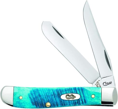 Case XX WR سكين جيب Mini Trapper الكاريبي الأزرق Jig Bone رقم 25593 - (6207 SS) - الطول مغلق: 3 1/2 بوصة in Kuwait