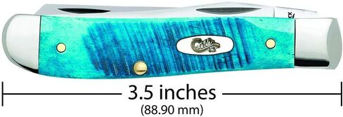 Case XX WR سكين جيب Mini Trapper الكاريبي الأزرق Jig Bone رقم 25593 - (6207 SS) - الطول مغلق: 3 1/2 بوصة in Kuwait