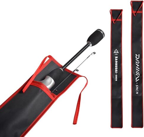 2 Pack Fishing Rod Bag 47'' 55 Inch Portable Folding Fishing Rod Case Compact Fishing Pole Sleeves Socks Protective Cover for 6’6" Spinning Fishing Rods 7’6" Lightning Rod Casting Rod in Saudi Arabia