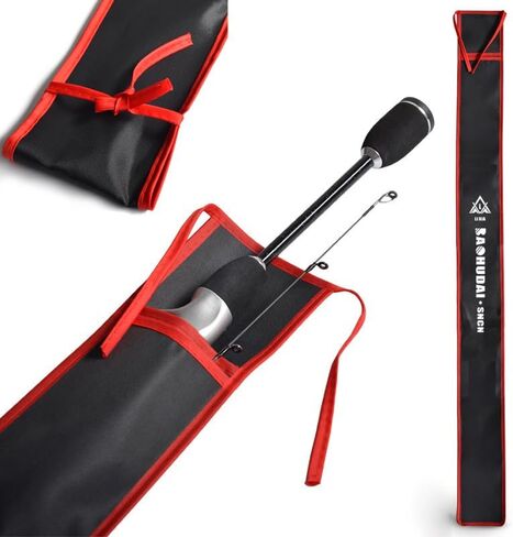 2 Pack Fishing Rod Bag 47'' 55 Inch Portable Folding Fishing Rod Case Compact Fishing Pole Sleeves Socks Protective Cover for 6’6" Spinning Fishing Rods 7’6" Lightning Rod Casting Rod in Saudi Arabia
