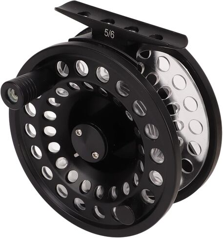 Fly Fishing Reel 5/6 Black Aluminium Alloy Large Arbor Left Right Hand Changed Saltwater Fly Reel for Sea Fishing Enthusiasts in Saudi Arabia