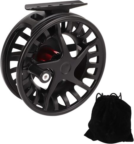 Fly Fishing Reel Black Aluminium Alloy Large Line Capacity Saltwater Fly Reel Left Right Hand Interchangeable for Saltwater Fishing in Saudi Arabia