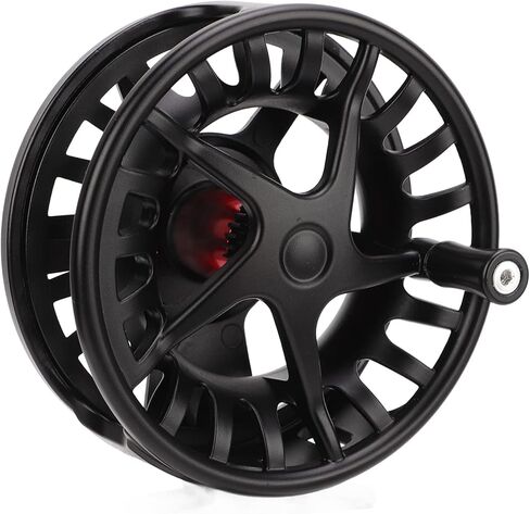 Fly Fishing Reel Black Aluminium Alloy Large Line Capacity Saltwater Fly Reel Left Right Hand Interchangeable for Saltwater Fishing in Saudi Arabia