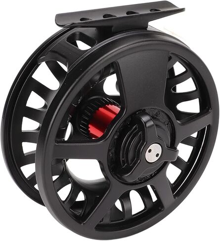 Fly Fishing Reel Black Aluminium Alloy Large Line Capacity Saltwater Fly Reel Left Right Hand Interchangeable for Saltwater Fishing in Saudi Arabia
