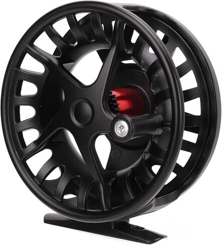 Fly Fishing Reel Black Aluminium Alloy Large Line Capacity Saltwater Fly Reel Left Right Hand Interchangeable for Saltwater Fishing in Saudi Arabia