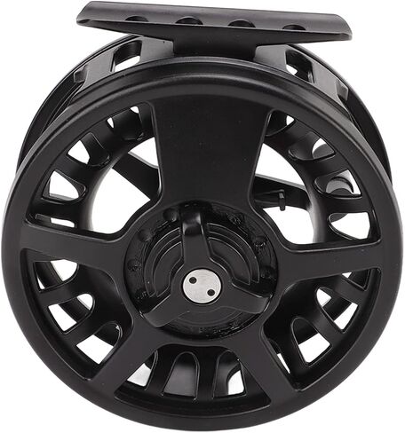 Fly Fishing Reel Black Aluminium Alloy Large Line Capacity Saltwater Fly Reel Left Right Hand Interchangeable for Saltwater Fishing in Saudi Arabia