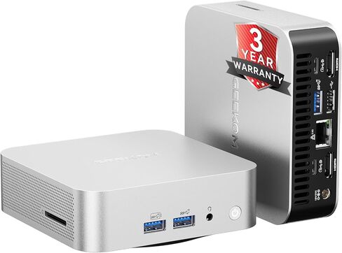 Geekom Air12 Lite Mini PC (ضمان لمدة 3 سنوات) ، مع INTEL 12th Gen Twin Lake N150 (أفضل من N100) ، 8 جيجابايت ذاكرة الوصول العشوائي SSD 256GB ، شاشة مزدوجة 4K ، 6 منافذ USB + 9Pin ، كمبيوتر سطح المكتب المصغر للمنزل والمكاتب in Kuwait