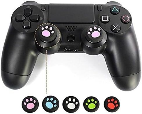 غطاء غطاء مقبض الإبهام من السيليكون عصا التحكم عصا التحكم لسوني PS3 PS4 PS2 Xbox One Xbox 360 Xbox One X S PS4 Pro Slim Cat Print (2 قطعة وردي) in Saudi Arabia