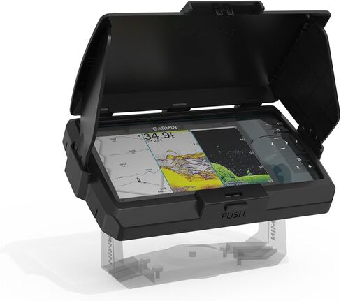 درع واقي من الشمس لـ Garmin Striker Vivid 5cv وGarmin Striker 5cv، غطاء شاشة حماية من الطقس قابل للطي ABS، ظل شاشة GPS البحرية (أسود) in Saudi Arabia
