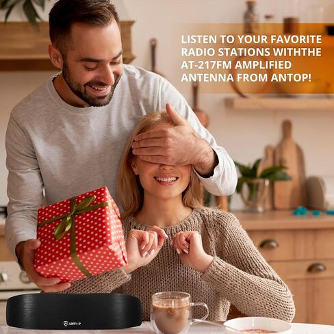 Amplified Indoor AM and FM Antenna with 50-Mile Range, Multi-Directional Reception with a 6ft coaxial Cable in Kuwait