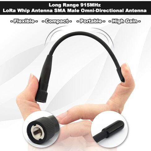 طقم هوائي سوط ناعم 10dBi Meshtastic 915 ميجا هرتز LoRa (مجموعتان)، هوائي SMA ذكر Omni طويل المدى 7 بوصة + محول كابل تمديد MHF1 Kaunosta in Saudi Arabia