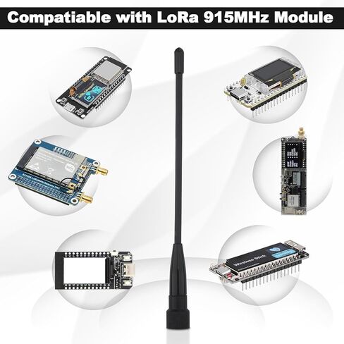 طقم هوائي سوط ناعم 10dBi Meshtastic 915 ميجا هرتز LoRa (مجموعتان)، هوائي SMA ذكر Omni طويل المدى 7 بوصة + محول كابل تمديد MHF1 Kaunosta in Saudi Arabia