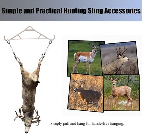 2 Pcs Wire Buckles Stainless Steel Deer footfor Deer Hunting Game Hanging Hoist Accessories Suspension Buckles for Quick Binding Skinning Processing Max to 1200 Lbs in Saudi Arabia