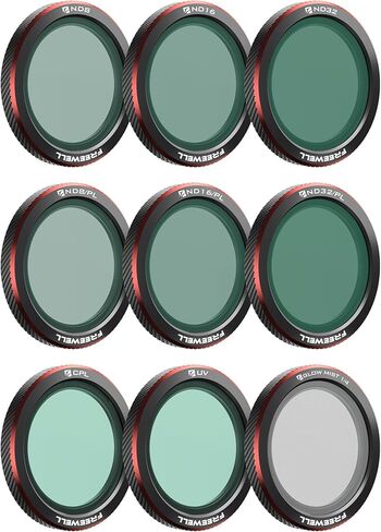 Freewell 9-Pack Magnetic Filters for Neo 2 – Includes ND8, ND16, ND32, ND/PL, CPL, UV, Black Glow Mist Filters for Cinematic Control, Glare Reduction, & Vibrant Shots in Saudi Arabia