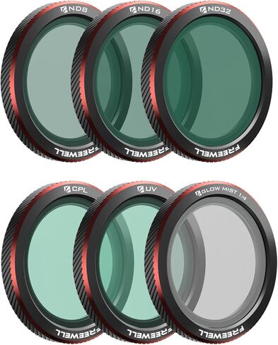 Freewell ND8, ND16, ND32, CPL, UV & Glow Mist 1/4 Filters Bundle 6Pack for DJI Neo 2 in Saudi Arabia