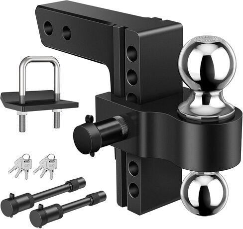 Kohree 6 "Trailer Trailer Hitch Kit Fit 2" & 2.5 "مستقبل ، Drop Hitch مع 3 Ball 1-7/8" ، 2 "، 2-5/16" in Kuwait