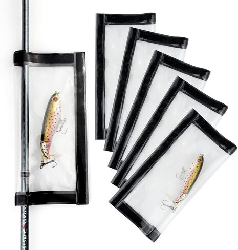 Fishing Lure Wraps 10 Pack – Clear PVC Hook Covers & Lure Covers for Fishing Rods – Durable Protects Hooks & Gear for Freshwater & Saltwater Fishing Gear in Saudi Arabia