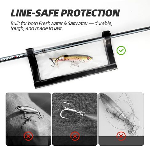 Fishing Lure Wraps 10 Pack – Clear PVC Hook Covers & Lure Covers for Fishing Rods – Durable Protects Hooks & Gear for Freshwater & Saltwater Fishing Gear in Saudi Arabia