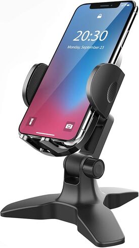 APPS2Car Cell Phone Stand for Desk Adjustable Desktop Phone Stand Thick Case Friendly Cellphone Holder Desk Heavy Duty Phone Cradle for Video Recording Office Home Compatible with 4.7-6.8" Smartphone in Saudi Arabia