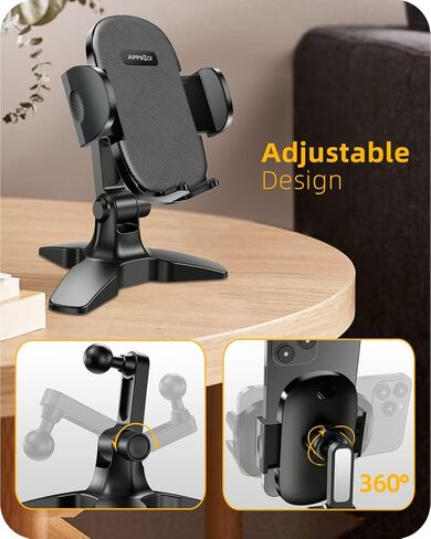 APPS2Car Cell Phone Stand for Desk Adjustable Desktop Phone Stand Thick Case Friendly Cellphone Holder Desk Heavy Duty Phone Cradle for Video Recording Office Home Compatible with 4.7-6.8" Smartphone in Saudi Arabia