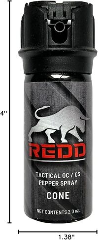 Redd, رذاذ الفلفل التكتيكي OC/CS - مخروط علوي قابل للطي (2 أونصة) in Kuwait