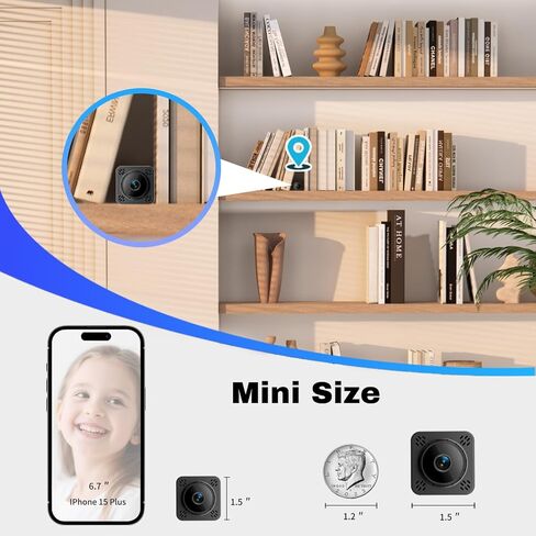 كاميرا مخفية، كاميرا Nanny Cam لاسلكية، كاميرا أمان صغيرة 2K WiFi/بدون استخدام WiFi، تخزين سحابي وSD مجاني، مراقبة المربية/الحيوانات الأليفة/الطفل مع حامل مغناطيسي - ترقية 2025 in Kuwait