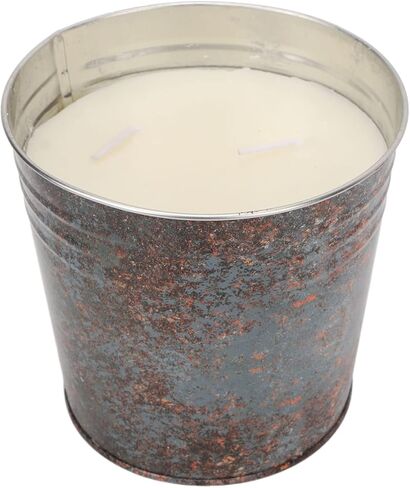Qiilu Candles 3 Wicks Smokeless Bucket Candle for Courtyard Dining,Camping,Gardening - Natural Soy Wax in Saudi Arabia