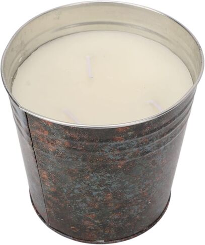 Qiilu Candles 3 Wicks Smokeless Bucket Candle for Courtyard Dining,Camping,Gardening - Natural Soy Wax in Saudi Arabia