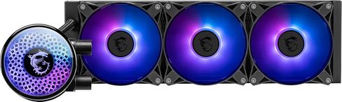 MSI MAG Coreliquid A12 360 - AIO ARGB CPU Liquid Cooler - 360mm Radiator - LGA 1700 Ready - Double Ball Bearring120mm ARGB PWM Fans x3, Rotatable Blockhead, LGA 1700/1851, AM5 / AM4, Black in Saudi Arabia