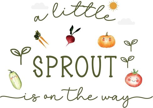 لافتة جدارية لخلفية استحمام الطفل - ملصقات حائط لحفلات Little Sprout is On The Way، ملصقات خلفية على شكل قوس بالون، ديكور غرفة الحضانة بموضوع المزرعة، تكشف عن الجنس ديكورات حفلات أعياد الميلاد in Kuwait