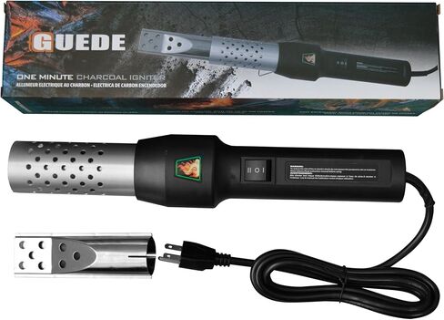 GUEDE One Minute Igniter Electro-Torch Fire Starter، كاتب الفحم الكهربائي ولاعة، مدخن الشواء، بداية الشواية، هواء ساخن للغاية مع منفاخ مدمج in Saudi Arabia
