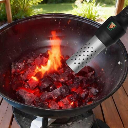 GUEDE One Minute Igniter Electro-Torch Fire Starter، كاتب الفحم الكهربائي ولاعة، مدخن الشواء، بداية الشواية، هواء ساخن للغاية مع منفاخ مدمج in Saudi Arabia