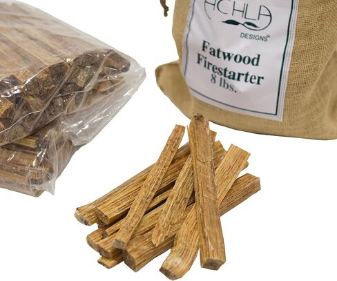 8 Lb Fatwood, Printed Burlap Bag in Saudi Arabia