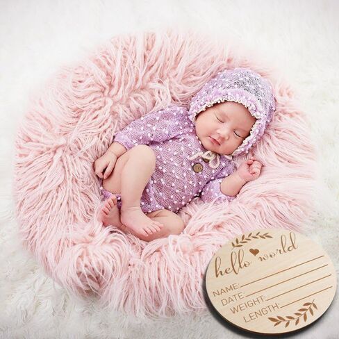 لافتة إعلان الطفل، لوحة اسم خشبية مقاس 5.9 بوصة، دعامة صورة لحديثي الولادة، إعلان الولادة، خشب البتولا البني، 5 بوصات in Kuwait